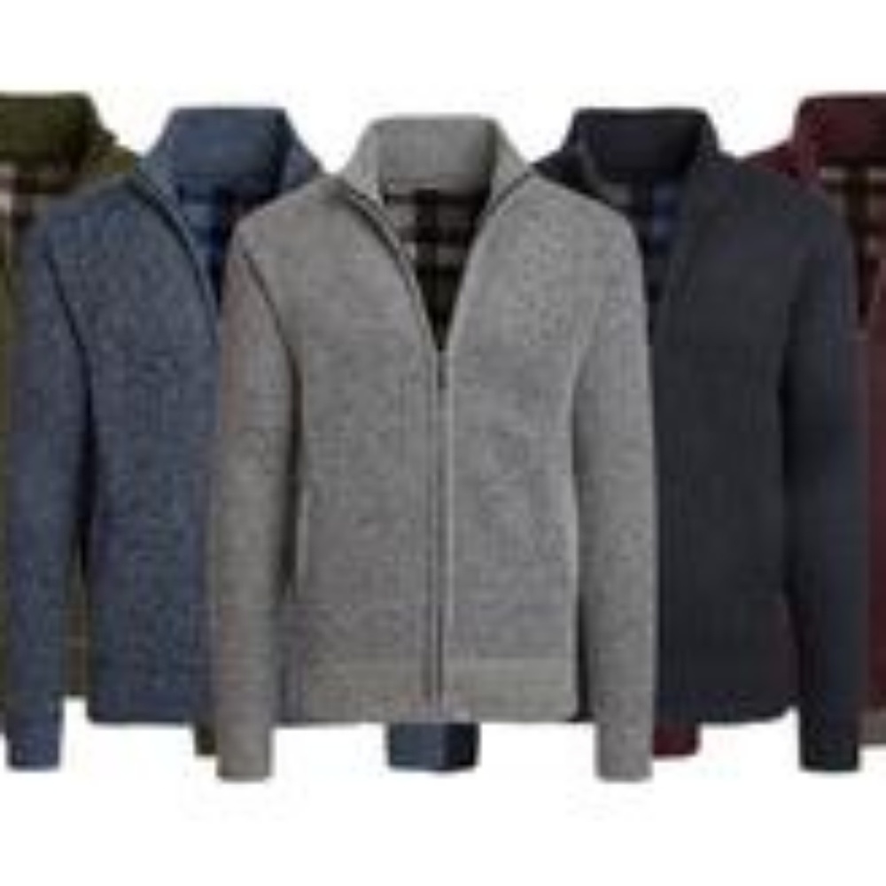 Alta mens CASUAL fleece lined full zip sweater